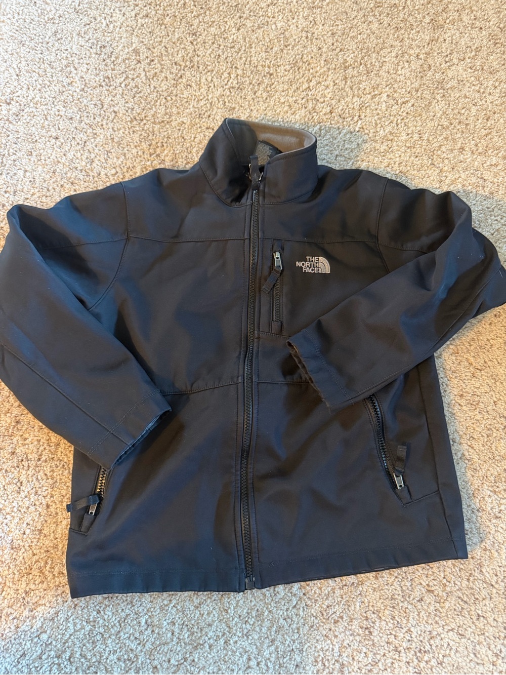 Boys North Face lined shell jacket
